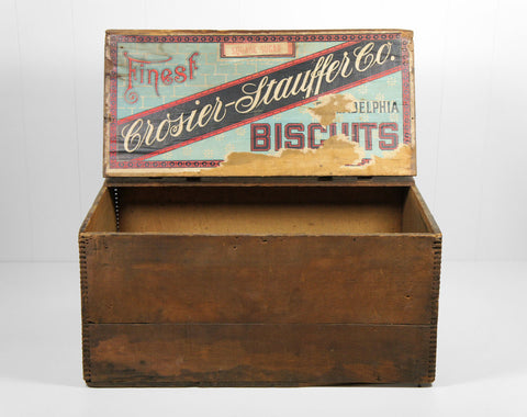 Late 1800's Crosier-Stauffer Biscuit Box - Philadelphia, PA